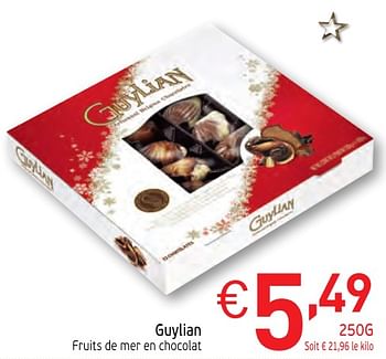 Promotions Guylian fruits de mer en chocolat - Guylian - Valide de 28/11/2017 à 31/12/2017 chez Intermarche