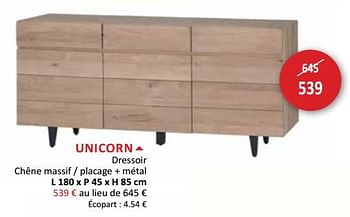 Promotions Unicorn dressoir - Produit maison - Weba - Valide de 29/11/2017 à 28/12/2017 chez Weba