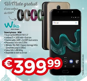 Promotions Wiko smartphone - wim - Wiko - Valide de 01/12/2017 à 31/12/2017 chez Exellent