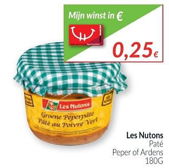Promotions Les nutons paté peper of ardens - Les Nutons - Valide de 01/12/2017 à 31/12/2017 chez Intermarche