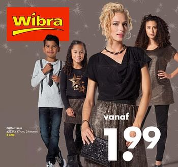 Promoties Glitter tasje - Huismerk - Wibra - Geldig van 04/12/2017 tot 16/12/2017 bij Wibra