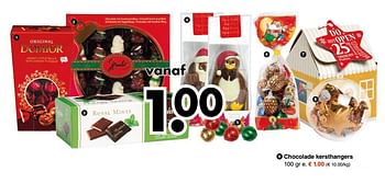 Promoties Chocolade kersthangers - Huismerk - Wibra - Geldig van 04/12/2017 tot 16/12/2017 bij Wibra