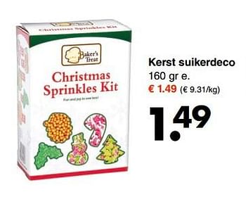 Promoties Kerst suikerdeco - Huismerk - Wibra - Geldig van 04/12/2017 tot 16/12/2017 bij Wibra