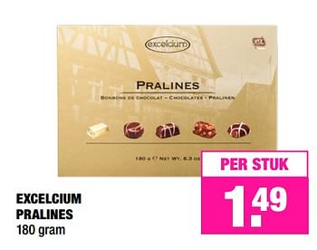 Promoties Excelcium pralines - Excelcium - Geldig van 04/12/2017 tot 17/12/2017 bij Big Bazar