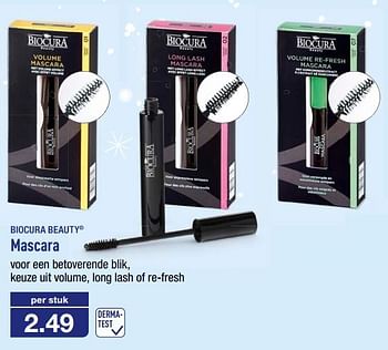 Promoties Biocura beauty mascara - Biocura - Geldig van 06/12/2017 tot 12/12/2017 bij Aldi