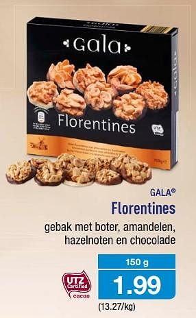 Promoties Gala florentines - Gala - Geldig van 09/12/2017 tot 12/12/2017 bij Aldi