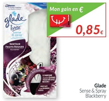 Promotions Glade sense + spray blackberry - Glade - Valide de 01/12/2017 à 31/12/2017 chez Intermarche