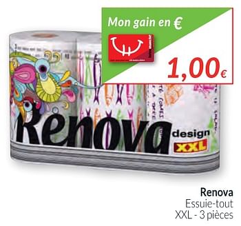 Promoties Renova essuie-tout - Renova - Geldig van 01/12/2017 tot 31/12/2017 bij Intermarche