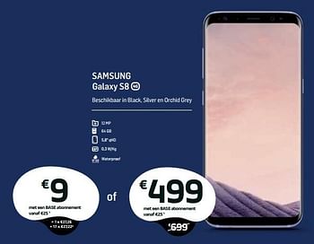 Promoties Samsung galaxy s8 - Samsung - Geldig van 04/12/2017 tot 03/01/2018 bij Base