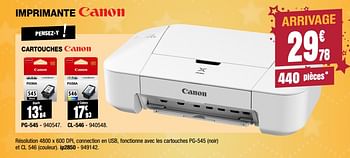 Promotions Canon imprimante ip2850 - Canon - Valide de 30/11/2017 à 17/12/2017 chez Electro Depot