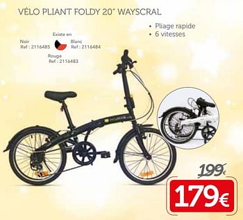 Promotions Vélo pliant foldy 20 wayscral - Wayscrall - Valide de 03/12/2017 à 07/01/2018 chez Auto 5