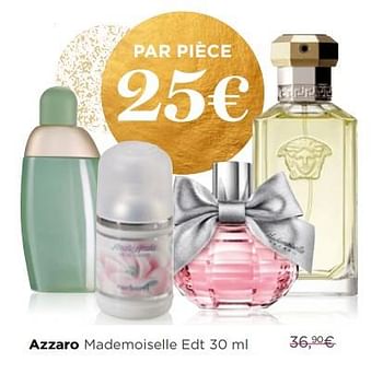 Promoties Azzaro mademoiselle edt - Azzaro - Geldig van 04/12/2017 tot 31/12/2017 bij ICI PARIS XL