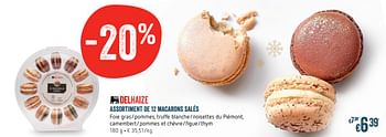 Promoties Assortiment de 12 macarons salés - Huismerk - Delhaize - Geldig van 07/12/2017 tot 17/12/2017 bij Delhaize