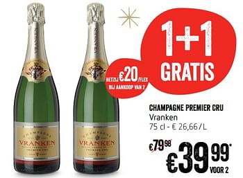 Promoties Champagne premier cru vranken - Champagne - Geldig van 07/12/2017 tot 17/12/2017 bij Delhaize