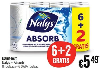 Promotions Essuie-tout nalys - Nalys - Valide de 07/12/2017 à 17/12/2017 chez Delhaize