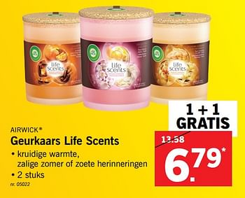 Promoties Geurkaars life scents - Airwick - Geldig van 11/12/2017 tot 17/12/2017 bij Lidl
