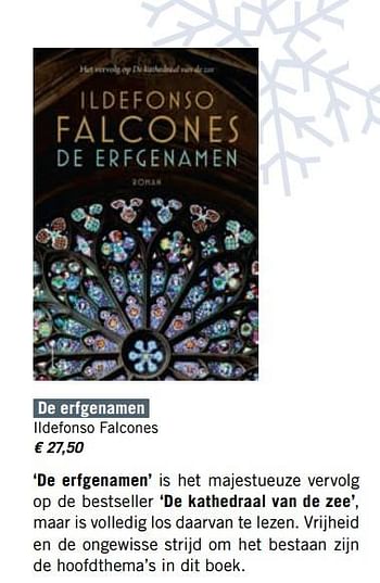 Promotions De erfgenamen ildefonso falcones - Produit Maison - Standaard Boekhandel - Valide de 01/12/2017 à 31/12/2017 chez Standaard Boekhandel