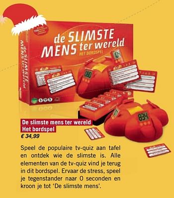 Promoties De slimste mens ter wereld het bordspel - Just Games - Geldig van 01/12/2017 tot 31/12/2017 bij Standaard Boekhandel