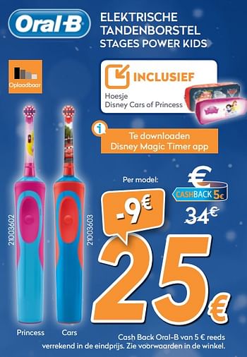 Promotions Oral-b elektrische tandenborstel stages power kids - Oral-B - Valide de 04/12/2017 à 31/12/2017 chez Krefel