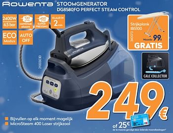 Promoties Rowenta stoomgenerator dg8580fo perfect steam control - Rowenta - Geldig van 04/12/2017 tot 31/12/2017 bij Krefel