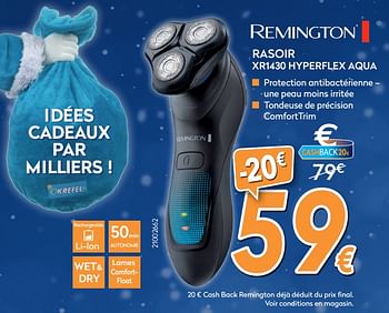 Promotions Remington rasoir xr1430 hyperflex aqua - Remington - Valide de 04/12/2017 à 31/12/2017 chez Krefel