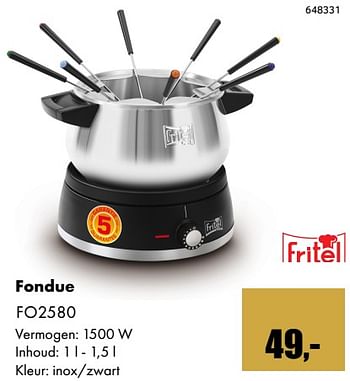 Promoties Fritel fondue fo2580 - Fritel - Geldig van 01/12/2017 tot 14/01/2018 bij Multi Bazar