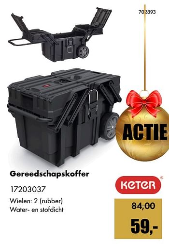 Promoties Keter gereedschapskoffer 17203037 - Keter - Geldig van 01/12/2017 tot 14/01/2018 bij Multi Bazar
