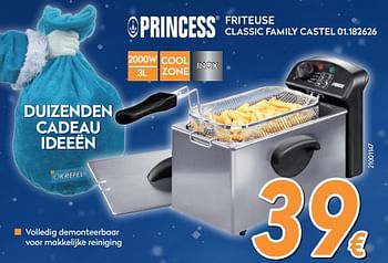 Promoties Princess friteuse classic family castel 01.182626 - Princess - Geldig van 04/12/2017 tot 31/12/2017 bij Krefel