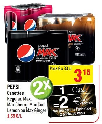 Promotions Pepsi - Pepsi - Valide de 06/12/2017 à 12/12/2017 chez Match