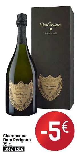 Promoties Champagne dom pérignon - Dom Pérignon - Geldig van 06/12/2017 tot 24/12/2017 bij Carrefour