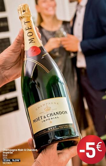 Promotions Champagne moët + chandon impérial brut - Moet & Chandon - Valide de 06/12/2017 à 24/12/2017 chez Carrefour