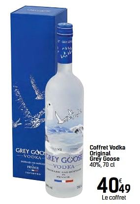 Promotions Coffret vodka original grey goose - Grey Goose - Valide de 06/12/2017 à 24/12/2017 chez Carrefour