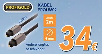 Promoties Kabel prol5602 - ProfiGold - Geldig van 04/12/2017 tot 31/12/2017 bij Krefel