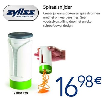 Promotions Spiraalsnijder - Zyliss - Valide de 04/12/2017 à 31/12/2017 chez Krefel