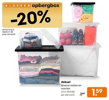Promoties Deksel - Huismerk - Blokker - Geldig van 04/12/2017 tot 31/12/2017 bij Blokker