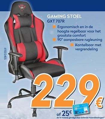 Promoties Trust gaming stoel gxt 707r - Trust - Geldig van 04/12/2017 tot 31/12/2017 bij Krefel