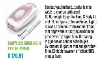 Promoties Babyliss homelight pen trimmer - Babyliss - Geldig van 01/12/2017 tot 28/02/2018 bij Medi-Market