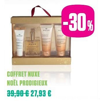 Promotions Coffret nuxe noël prodigieux - Nuxe - Valide de 01/12/2017 à 28/02/2018 chez Medi-Market