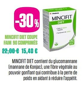 Promotions Mincifit diet coupe faim 90 comprimés - Arkopharma - Valide de 01/12/2017 à 28/02/2018 chez Medi-Market