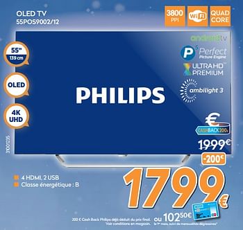 Promotions Philips oled tv 55pos9002-12 - Philips - Valide de 04/12/2017 à 31/12/2017 chez Krefel