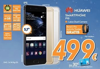 Promotions Hauwei smartphone p10 - Huawei - Valide de 04/12/2017 à 31/12/2017 chez Krefel