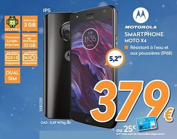 Promotions Motorola smartphone moto x4 - Motorola - Valide de 04/12/2017 à 31/12/2017 chez Krefel