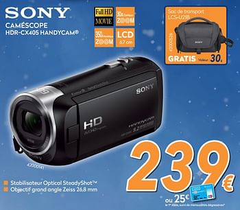 Promotions Sony caméscope hdr-cx405 handycam - Sony - Valide de 04/12/2017 à 31/12/2017 chez Krefel