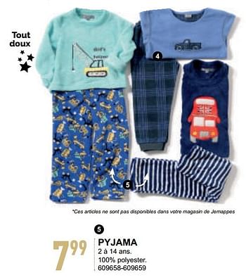 Promoties Pyjama - Huismerk - Trafic  - Geldig van 06/12/2017 tot 12/12/2017 bij Trafic
