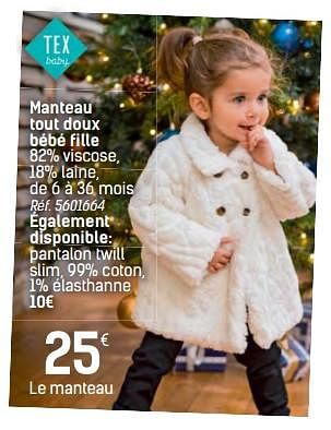 Manteau best sale fille carrefour