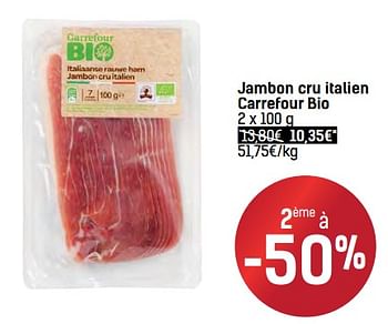 Jambon sec Italien - Carrefour - 100 g