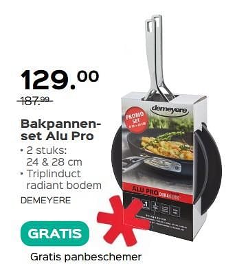 Promoties Bakpannenset alu pro - Demeyere - Geldig van 07/12/2017 tot 31/12/2017 bij ShopWillems
