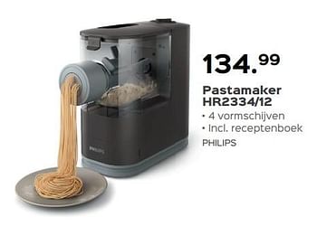 Promoties Philips pastamaker hr2334-12 - Philips - Geldig van 07/12/2017 tot 31/12/2017 bij ShopWillems
