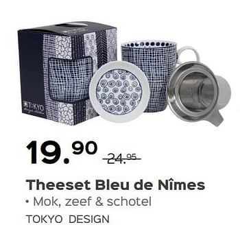 Promoties Theeset bleu de nîmes - Tokyo Design - Geldig van 07/12/2017 tot 31/12/2017 bij ShopWillems