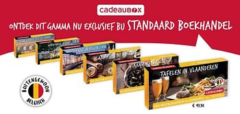 Promoties Standaard boekhandel-tafelen in vlaanderen - Cadeaubox.be - Geldig van 01/12/2017 tot 31/12/2017 bij Standaard Boekhandel